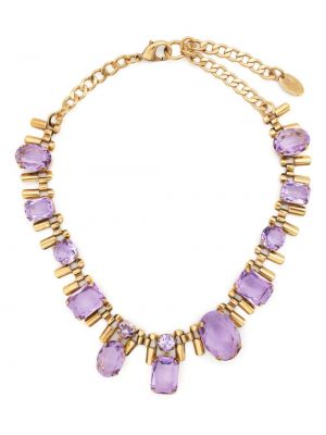 Křišťálový náhrdelník Radà fialový