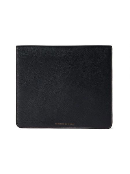 Czarna torba na laptopa Brunello Cucinelli