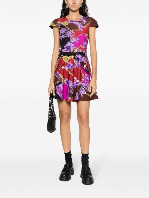 Brosche mit print Versace Jeans Couture lila
