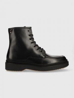 Кожаные ботинки Tommy Hilfiger черные