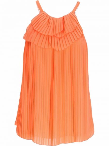 Плисирана блуза Emporio Armani оранжево