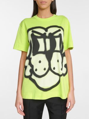 Jersey t-shirt aus baumwoll mit print Givenchy gelb