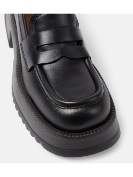 Loafers di pelle con platform Marni nero