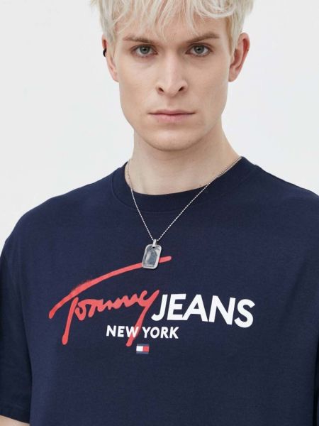 Koszulka bawełniana z nadrukiem Tommy Jeans