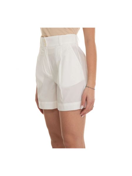 Pantalones cortos de algodón con bolsillos Woolrich blanco