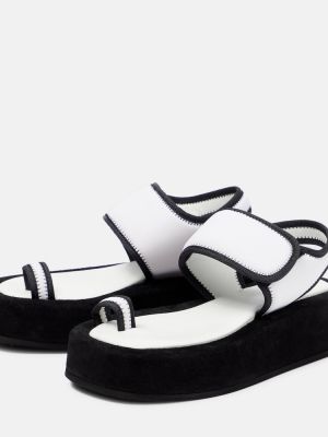 Sandales à plateforme en néoprène Wardrobe.nyc blanc