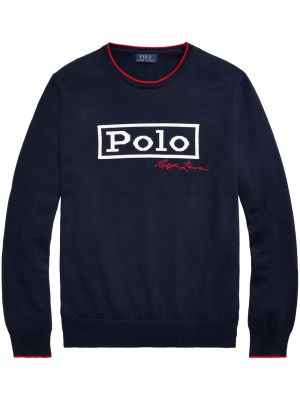 Плетена поло тениска Polo Ralph Lauren синьо