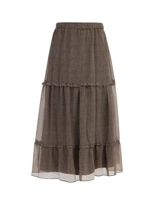 Vlnená dlhá sukňa Dreimaster Vintage biela