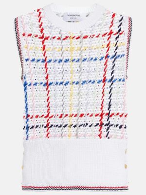 Kostkovaná bavlněná vesta Thom Browne