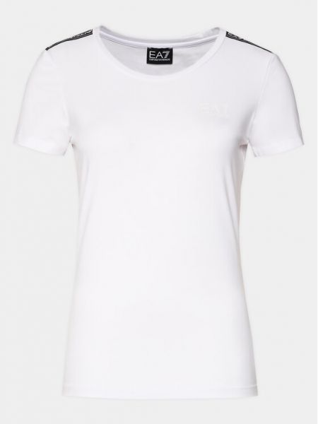 Majica slim fit Ea7 Emporio Armani bijela