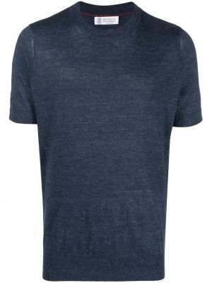 T-shirt Brunello Cucinelli blå