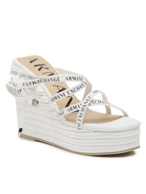 Sandále Armani Exchange biela