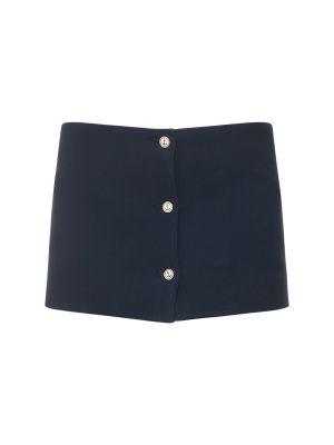 Μάλλινη φούστα mini με χαμηλή μέση με κουμπιά Thom Browne