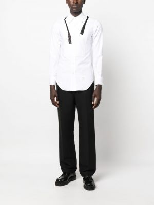 Bavlněná košile s flitry Thom Browne bílá