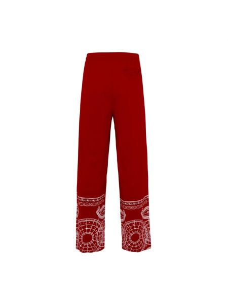 Pantalones rectos Marcelo Burlon rojo