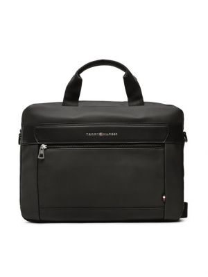 Slim fit laptop táska Tommy Hilfiger fekete
