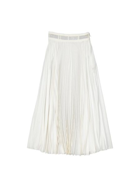 Spódnica midi plisowana Dior biała