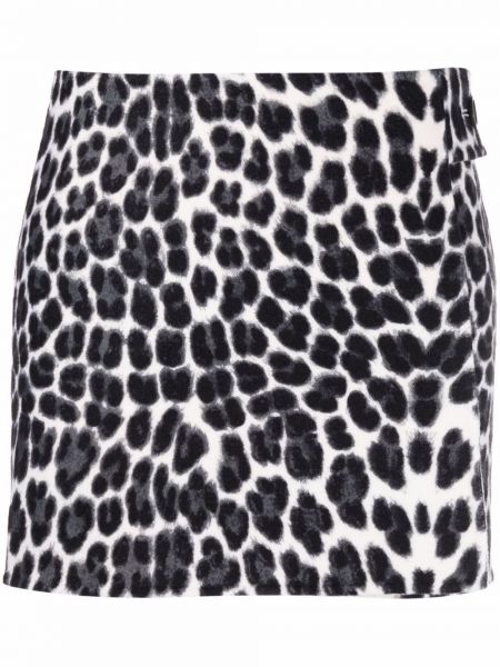 Falda con estampado leopardo P.a.r.o.s.h. negro