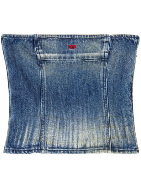 Top mit stickerei Diesel blau