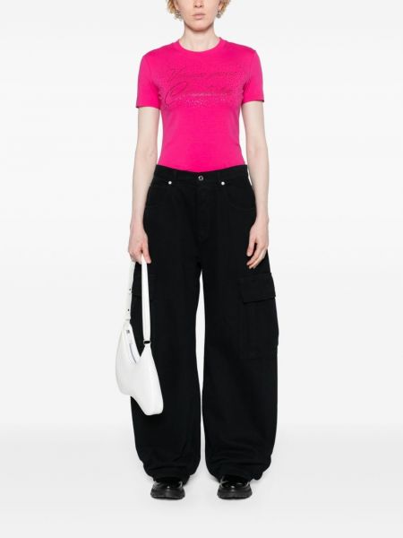 T-shirt aus baumwoll Versace Jeans Couture pink