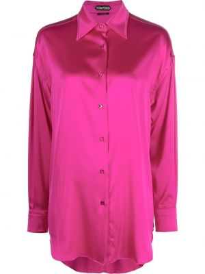 Σατέν πουκάμισο Tom Ford ροζ