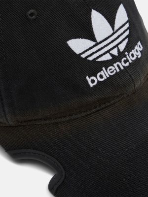 Șapcă din bumbac Balenciaga negru