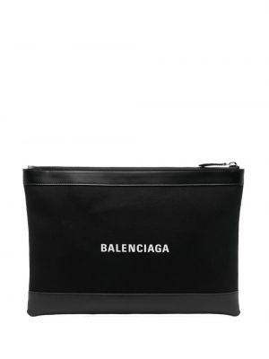 Clutch mit print Balenciaga schwarz
