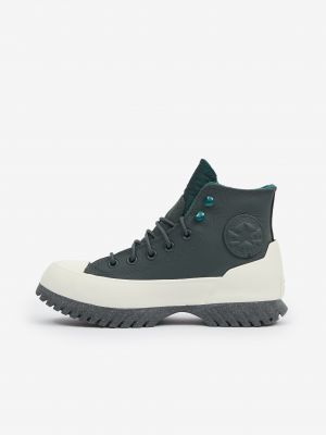 Δερμάτινα sneakers με πλατφόρμα Converse πράσινο