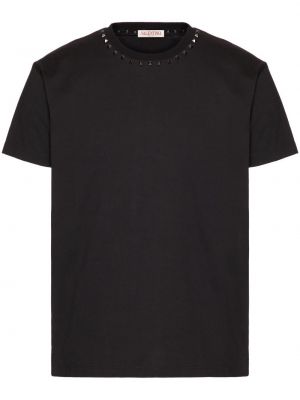 Koszulka bawełniana Valentino czarna