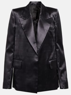 Saténový oblek Victoria Beckham černý