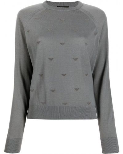 Jersey de tela jersey de cuello redondo Emporio Armani gris