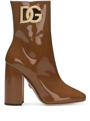 Kožené kotníkové boty Dolce & Gabbana