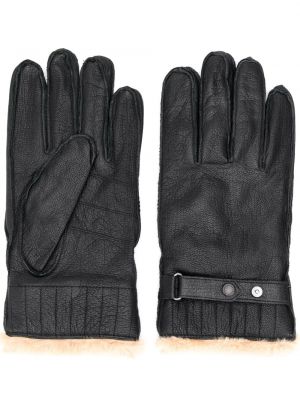 Rękawiczki z futerkiem Barbour czarne