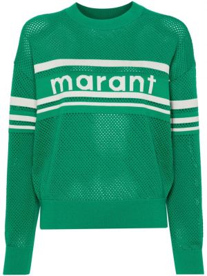 Pull en tricot ajouré à motif étoile Marant étoile vert