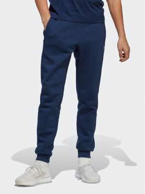 Спортни панталони slim Adidas синьо