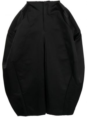 Asymetrické kalhoty z polyesteru s kapsami Comme Des Garçons - černá