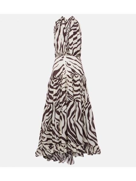 Maxikleid aus baumwoll mit print mit zebra-muster Alexandra Miro