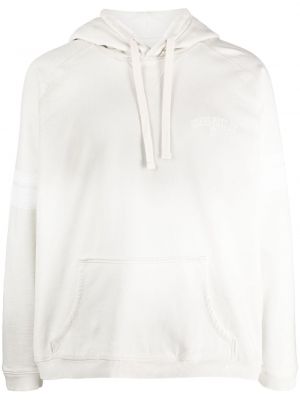 Svītrainas kapučdžemperis ar apdruku Guess Usa balts