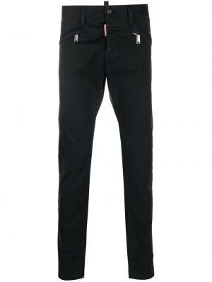 Kalhoty na zip s kapsami Dsquared2 černé