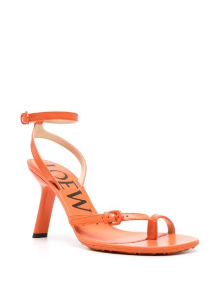 Kožené sandály Loewe oranžové