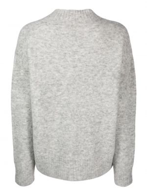 Vlněný svetr s výstřihem do v Alysi šedý