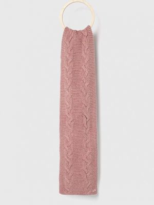 Melanžový vlněný šátek Superdry růžový