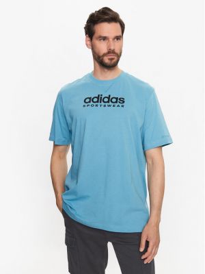 Tricou cu croială lejeră Adidas albastru