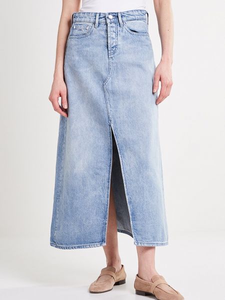 Spódnica jeansowa Denham niebieska