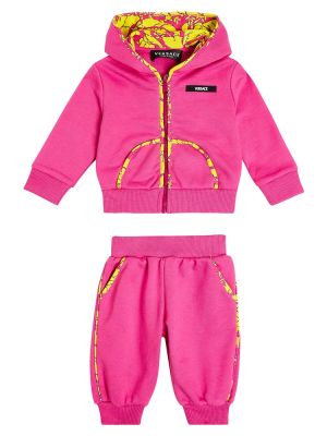 Trøje bomuld træningsbukser for piger Versace Kids pink