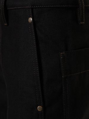 Pantaloni din bumbac Lemaire negru