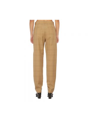 Pantalones rectos de lana Lemaire marrón