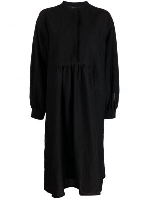Lanena obleka z gumbi Sofie D'hoore črna