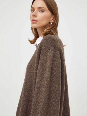 Sweter wełniany Herskind brązowy