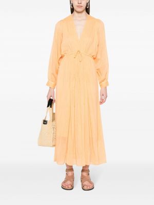 Kleid mit plisseefalten Forte_forte orange